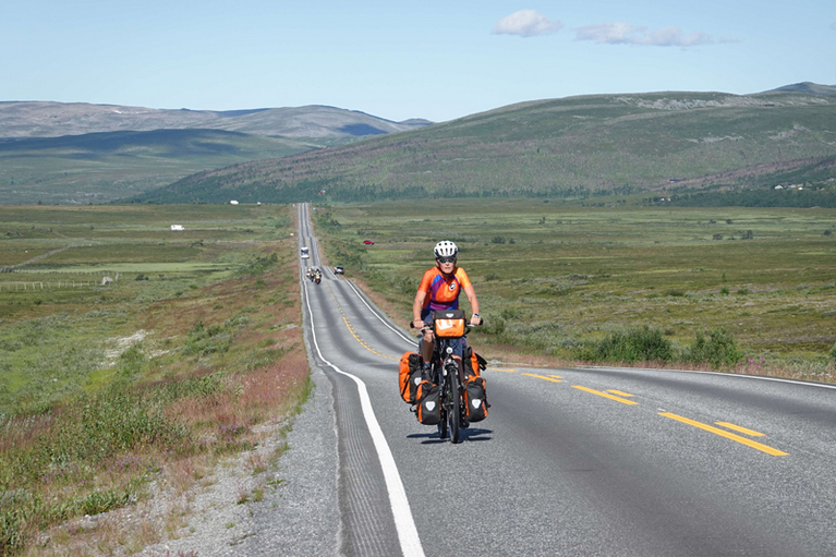 Klaus Bosselet auf dem Fahrrad